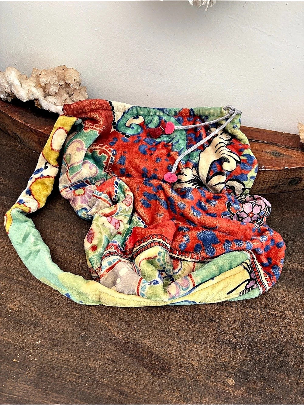 Johnny Was Floral Drawstring Tote in multicolor floral design